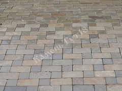 Брусчатка серо-зеленая галтованая