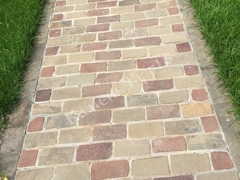 Брусчатка серо-зеленая колотая термо